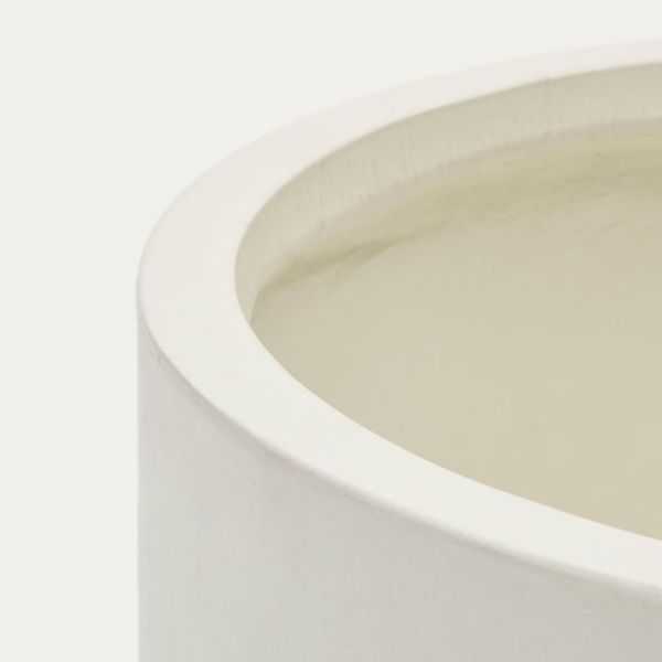 CACHE-POT AIGUABLAVA EN CIMENT BLANC D 62 CM
