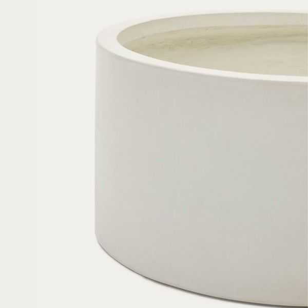 CACHE-POT AIGUABLAVA EN CIMENT BLANC D 62 CM
