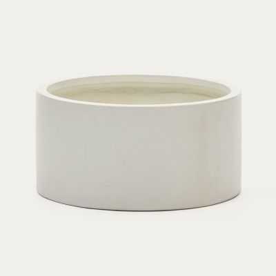 CACHE-POT AIGUABLAVA EN CIMENT BLANC D 62 CM