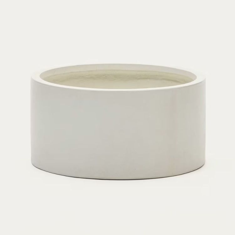 CACHE-POT AIGUABLAVA EN CIMENT BLANC D 62 CM