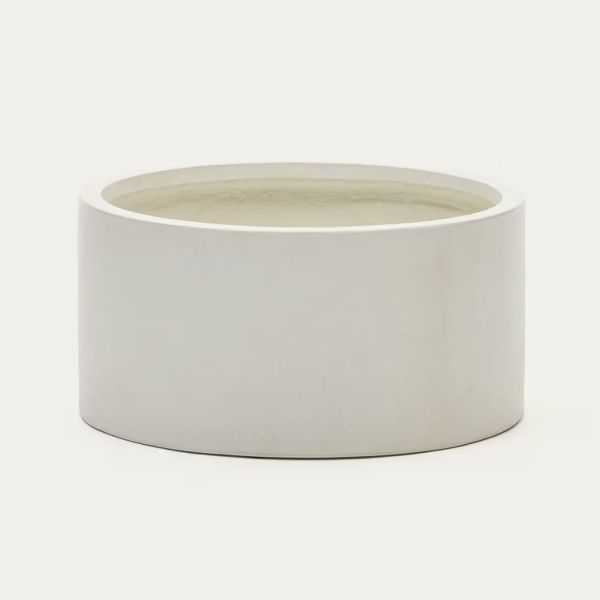 CACHE-POT AIGUABLAVA EN CIMENT BLANC D 62 CM