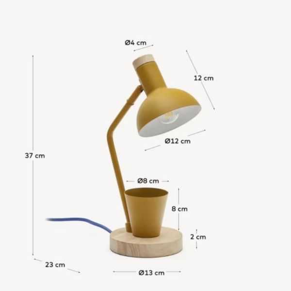 LAMPE DE BUREAU KATIA EN BOIS ET METAL