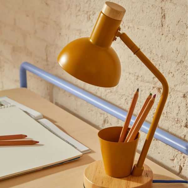LAMPE DE BUREAU KATIA EN BOIS ET METAL