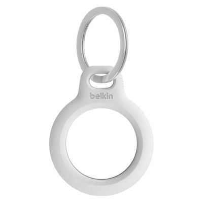 ANEL DE PROTEÇÃO COM PORTA-CHAVES DE METAL PARA AIRTAG BRANCO