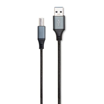 CABLE USB 2.0 TYPE A/B NYLON 5M NOIR