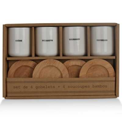 LOT 4 GOBELETS AVEC...