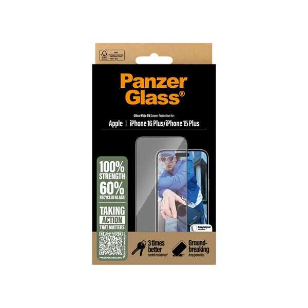 VERRE TREMPE POUR IPHONE 16 PLUS/15 PLUS ULTRA LARGE UWF