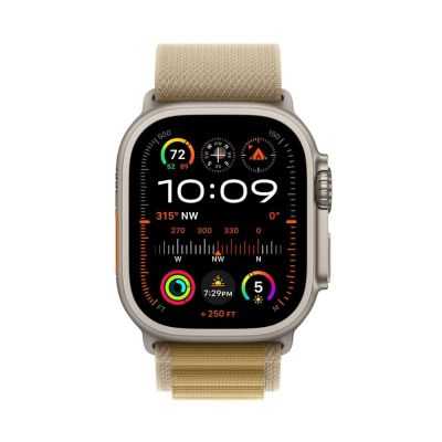 APPLE WATCH ULTRA 2 GPS + CEL49 MM TITANE NATUREL BRACELET ALPINE L