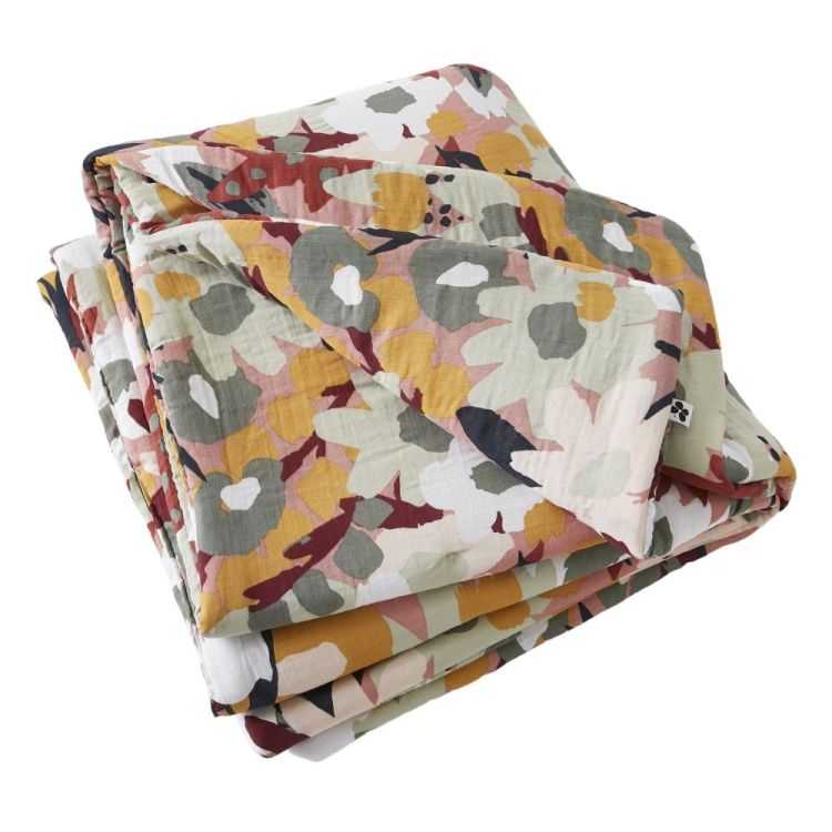 BOUT DE LIT LEANE 90 X 200 CM GAZE DE COTON IMPRIME