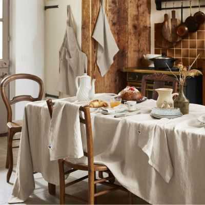 LOT 2 ESSUIE-VAISSELLE SOLINE 50 X 70 CM LIN LAVE SABLE 2