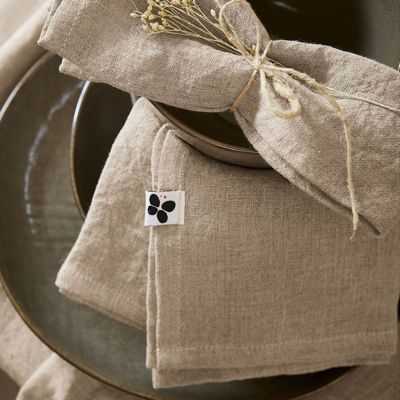 LOT 3 ESSUIE-VAISSELLE SOLINE 40 X 40 CM LIN LAVE SABLE 2