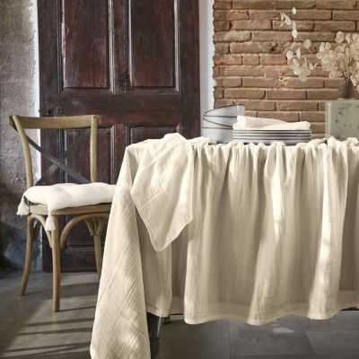 NAPPE RECTANGLE SOLINE 170 X 250 CM LIN LAVE SABLE
