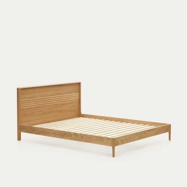 LENON BED 160 X 200 CM IN OAK VENEER WOOD