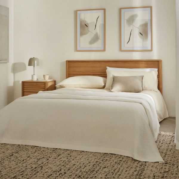 LENON BED 160 X 200 CM IN OAK VENEER WOOD