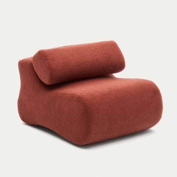 FAUTEUIL CLUB BOUCLETTE TERRACOTTA
