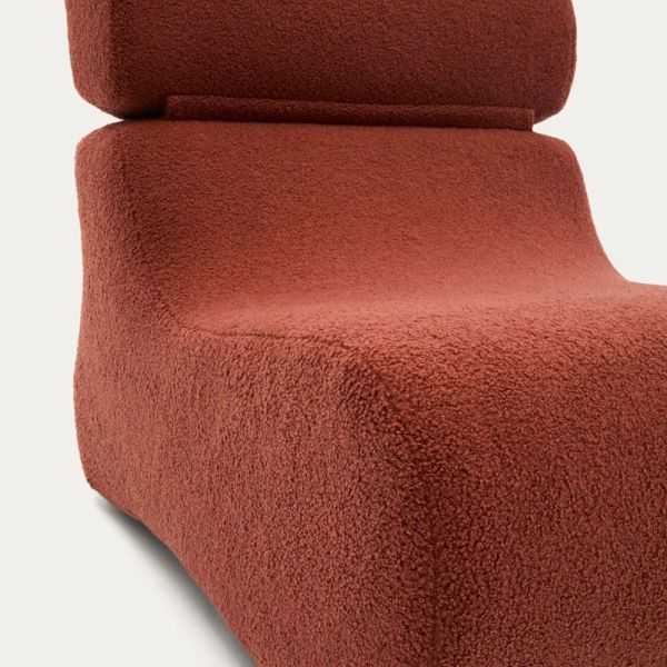 FAUTEUIL CLUB BOUCLETTE TERRACOTTA