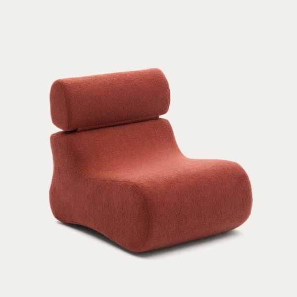 FAUTEUIL CLUB BOUCLETTE TERRACOTTA