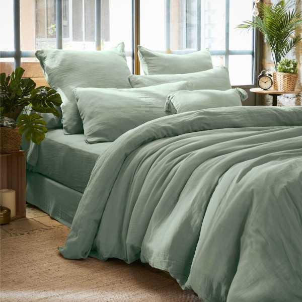 HOUSSE DE COUETTE 240 X 220 CM GAIA GAZE DE COTON