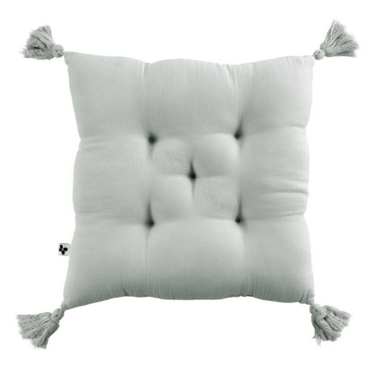 ALMOFADA GAIA CAPITONNE 5 PONTOS COM POMPONS 40 X 40 CM