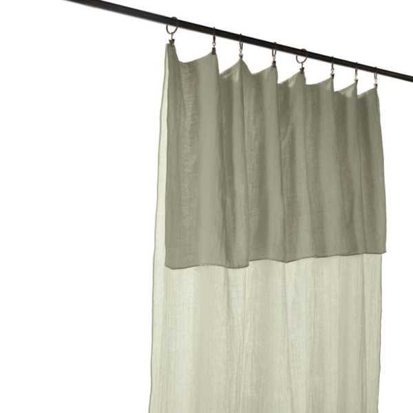 RIDEAU AJUSTABLE GAIA 8 ANNEAUX GAZE COTON 140 x 300 CM