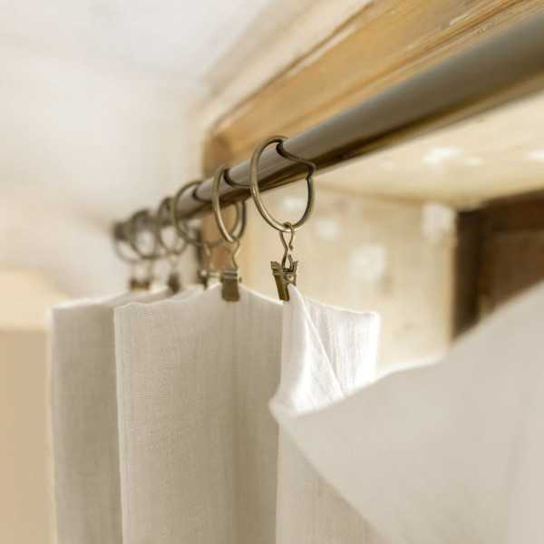 GAIA ADJUSTABLE CURTAIN 8 RINGS COTTON GAUZE 140 x 300 CM