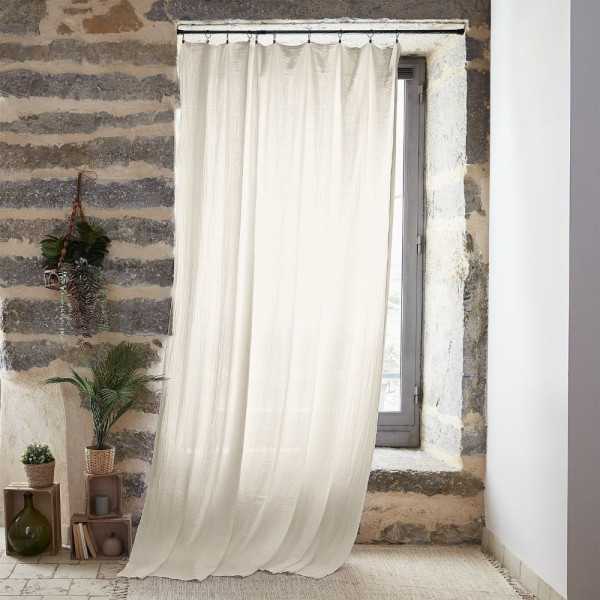 GAIA ADJUSTABLE CURTAIN 8 RINGS COTTON GAUZE 140 x 300 CM