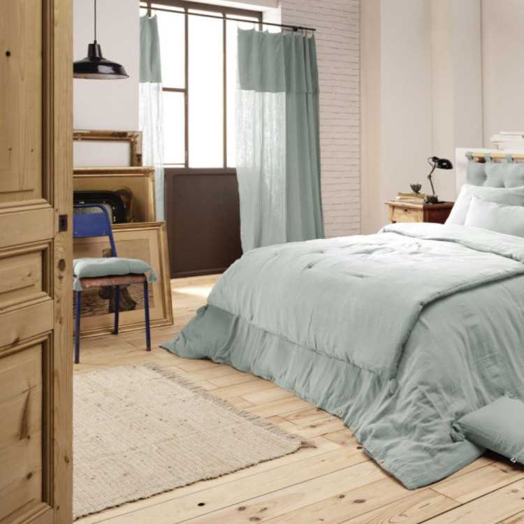 GAIA ADJUSTABLE CURTAIN 8 RINGS COTTON GAUZE 140 x 300 CM
