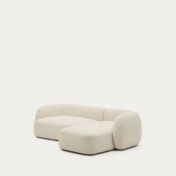 CANAPE 3PLMARTINAANGLE DROIT287 CM CHENILLE ECRU