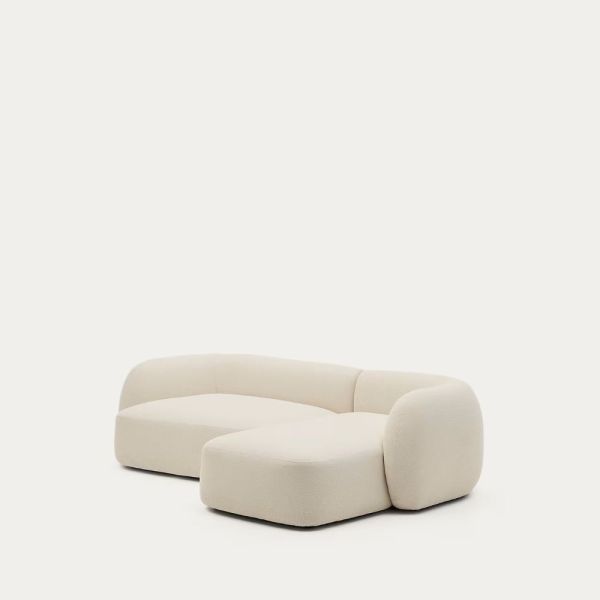 CANAPE 3PLMARTINAANGLE DROIT287 CM CHENILLE ECRU
