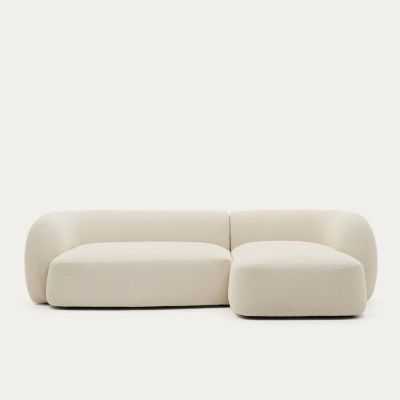 CANAPE 3PLMARTINAANGLE DROIT287 CM CHENILLE ECRU