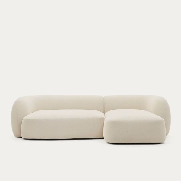 CANAPE 3PLMARTINAANGLE DROIT287 CM CHENILLE ECRU
