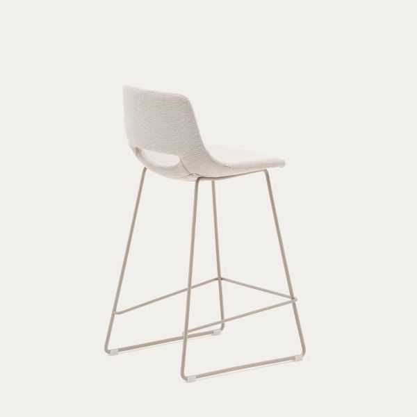 TABOURET ZAHARA 65 CM BEIGE PIED ACIER BEIGE