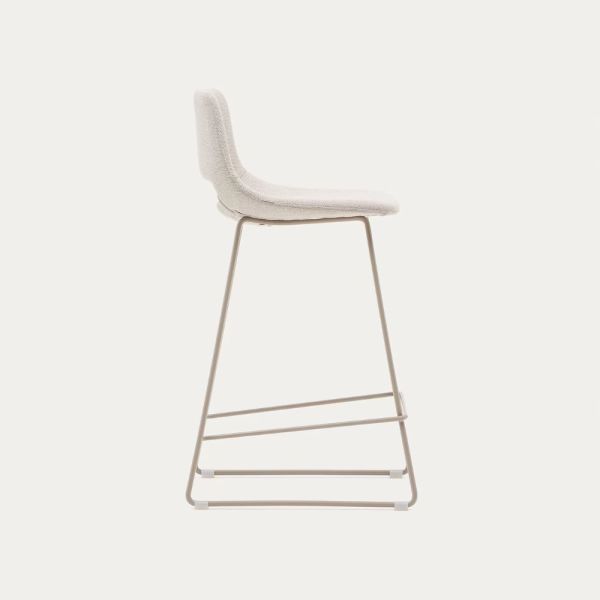TABOURET ZAHARA 65 CM BEIGE PIED ACIER BEIGE