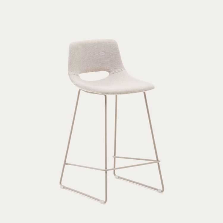 ZAHARA STOOL 65 CM BEIGE BEIGE STEEL FOOT