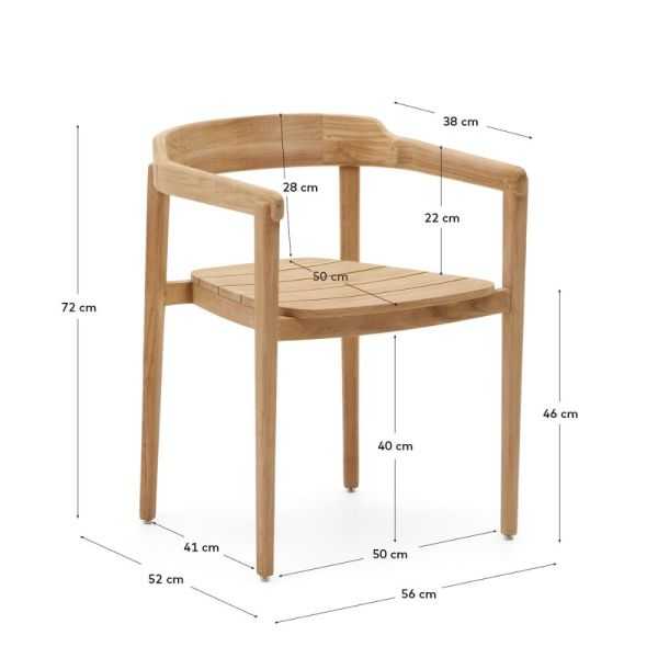CHAISE EMPILABLE ICARO BOIS TECK