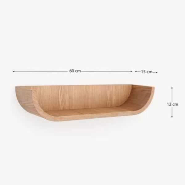 ETAGERE SALAYA 60 X 12 CM FINITION FRENE NATUREL
