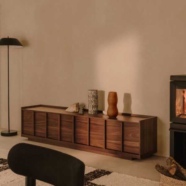 MEUBLE TV ONIX 200 X 45 CM FINITION NOYER - 1 COLIS