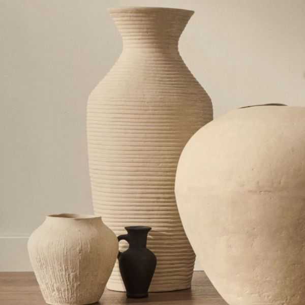 VASO PRIA 72 CM PAPEL BRANCO MACHE