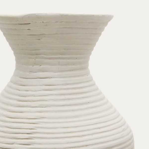 PRIA VASE 72 CM WHITE PAPER MACHE