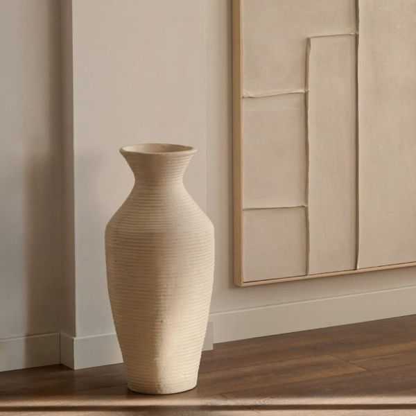 VASO PRIA 72 CM PAPEL BRANCO MACHE