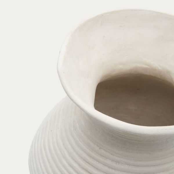 VASE PRIA 51 CMPAPIER MACHE BLANC