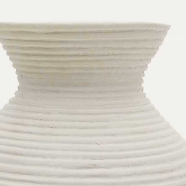 VASE PRIA 51 CMPAPIER MACHE BLANC