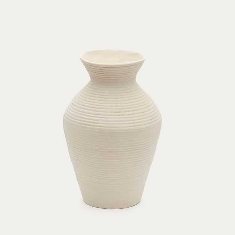 VASE PRIA 51 CMPAPIER MACHE BLANC