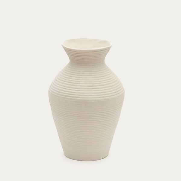 VASE PRIA 51 CMPAPIER MACHE BLANC