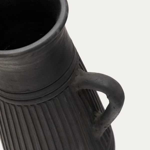 VASE MENRE 26 CM TERRE CUITE NOIRE