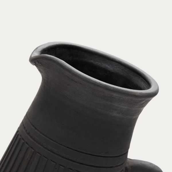 VASE MENRE 26 CM TERRE CUITE NOIRE