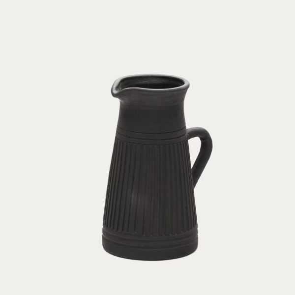 VASE MENRE 26 CM TERRE CUITE NOIRE