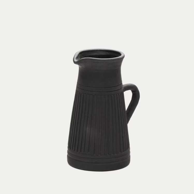 VASE MENRE 34 CM TERRE CUITE NOIRE