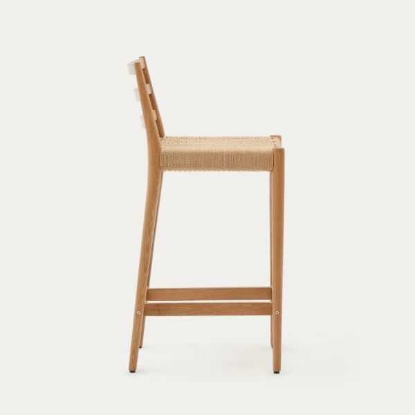 TABOURET ANALY EN CHENE FINITION NATURELLE ET CORDE
