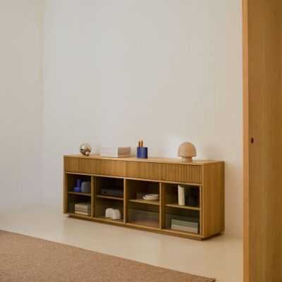 BUFFET HELVINE 4 PTS ET 4 TIROIRS 200 X 75 CM FINITION - 3 COLIS 2